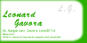 leonard gavora business card